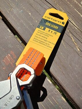 NWT Carhartt High-Visibility Orange Dog Leash with Reflective Stitching